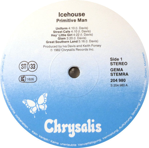 Icehouse : Primitive Man (LP, Album, Mat)