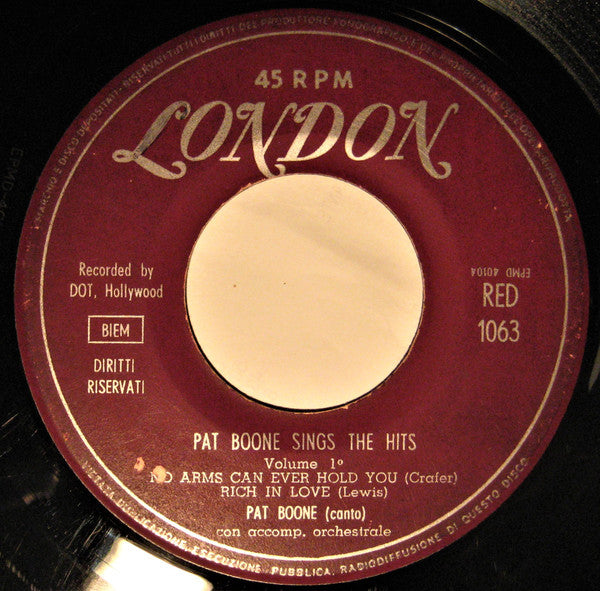 Pat Boone : Pat Boone Sings The Hits Volume 1° (7", EP)