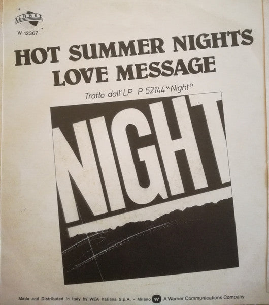 Night : Hot Summer Nights (7")