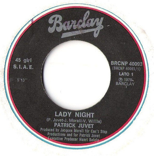 Patrick Juvet : Lady Night (7")