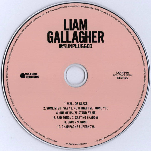 Liam Gallagher : MTV Unplugged  (CD, Album, Ltd, Gat)