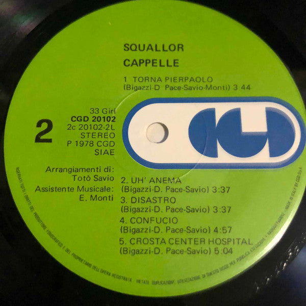 Squallor : Cappelle (LP, Album)