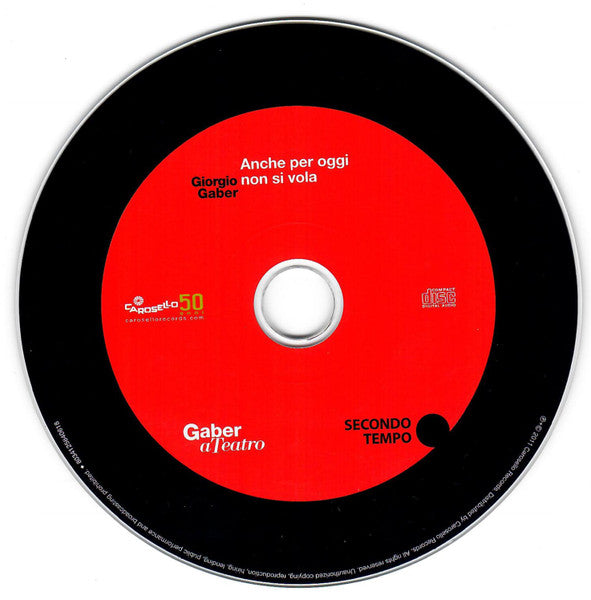 Giorgio Gaber : Anche Per Oggi Non Si Vola (2xCD, Album, RE, RM)