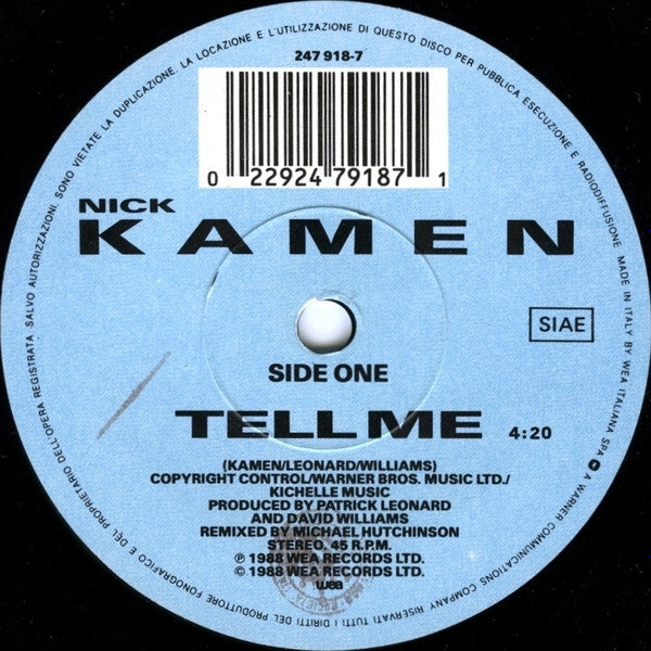 Nick Kamen : Tell Me (7")