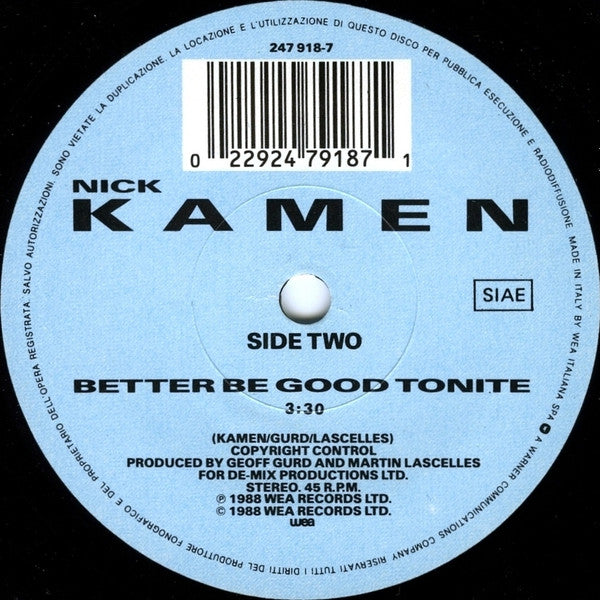 Nick Kamen : Tell Me (7")