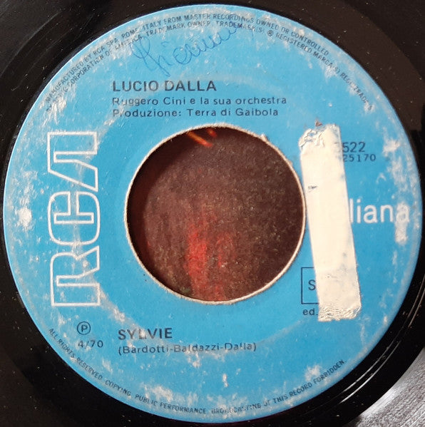 Lucio Dalla : Sylvie / Orfeo Bianco (7", Mono)