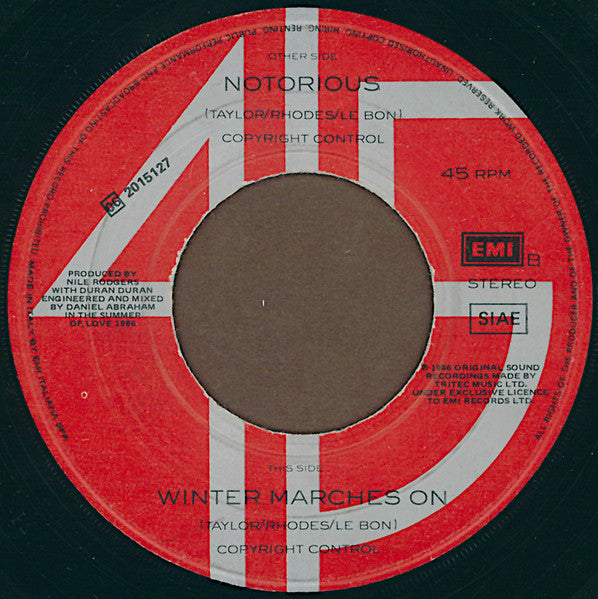 Duran Duran : Notorious (7", Single)