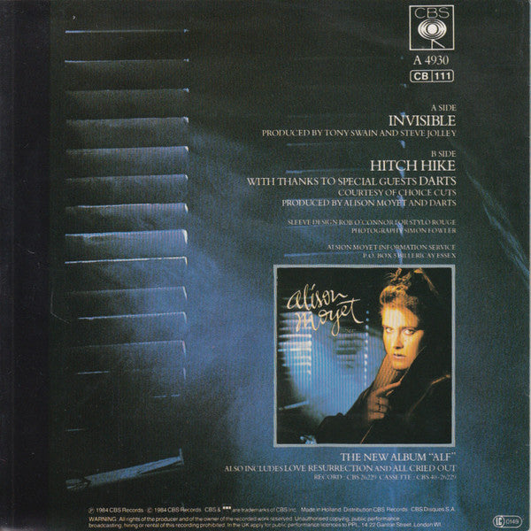 Alison Moyet : Invisible (7", Single)