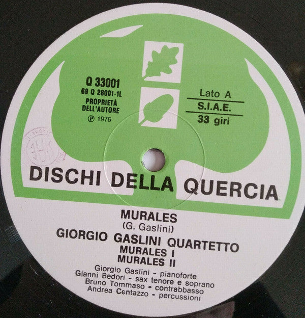 Giorgio Gaslini Quartet : Murales - Giorgio Gaslini Quartetto Live (LP, Album)