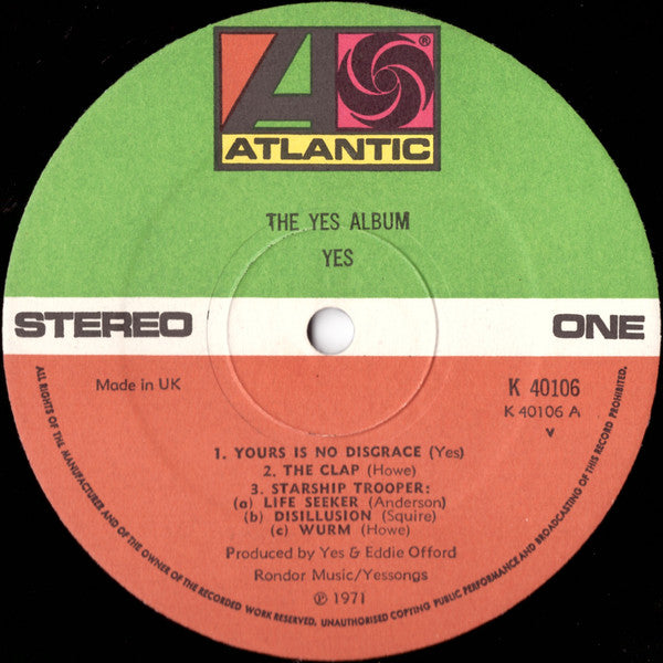 Yes : The Yes Album (LP, Album, RE, Gat)