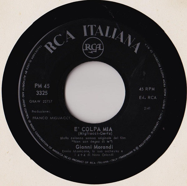 Gianni Morandi : È Colpa Mia (7", Mono)