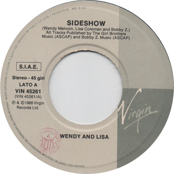 Wendy & Lisa : Sideshow (7", Single)