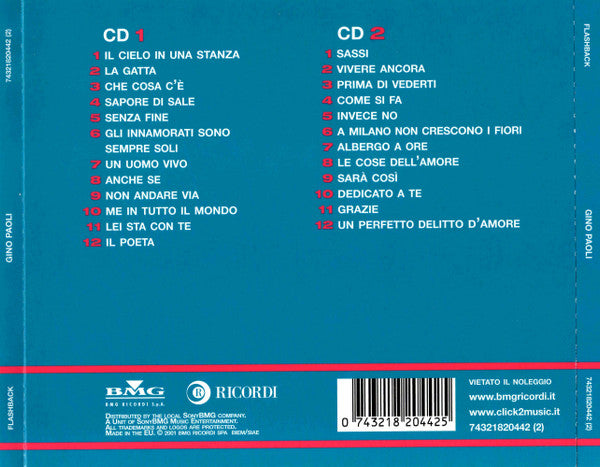 Gino Paoli : I Grandi Successi Originali (2xCD, Comp)