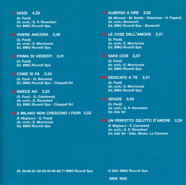Gino Paoli : I Grandi Successi Originali (2xCD, Comp)
