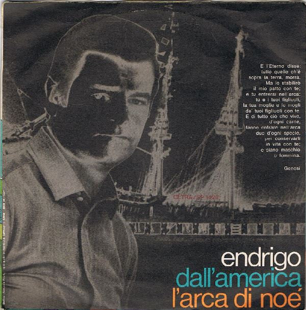 Sergio Endrigo : L'Arca Di Noé (7", Single)