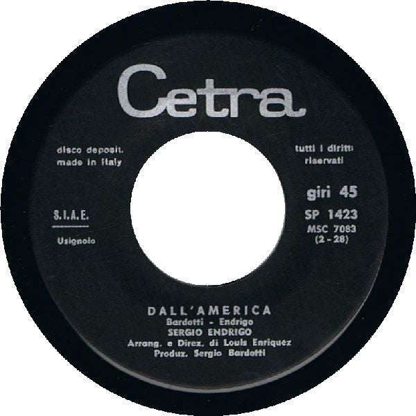 Sergio Endrigo : L'Arca Di Noé (7", Single)