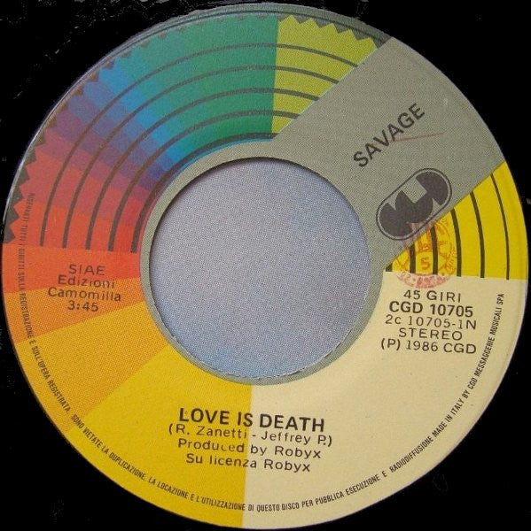 Savage : Love Is Death (7")