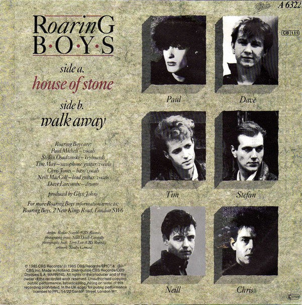 Roaring Boys : House Of Stone (7")