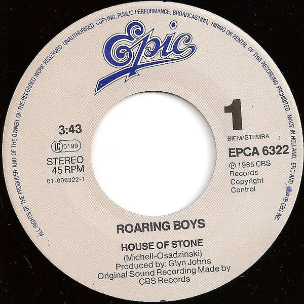 Roaring Boys : House Of Stone (7")