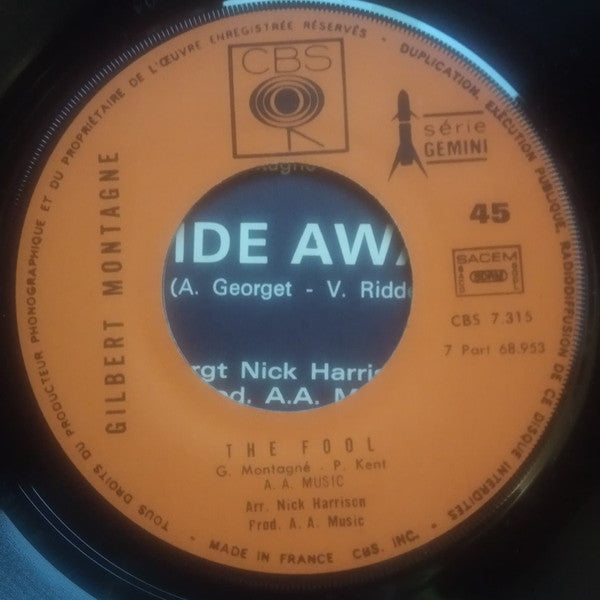 Gilbert Montagné : The Fool / Hide Away (7", Single)