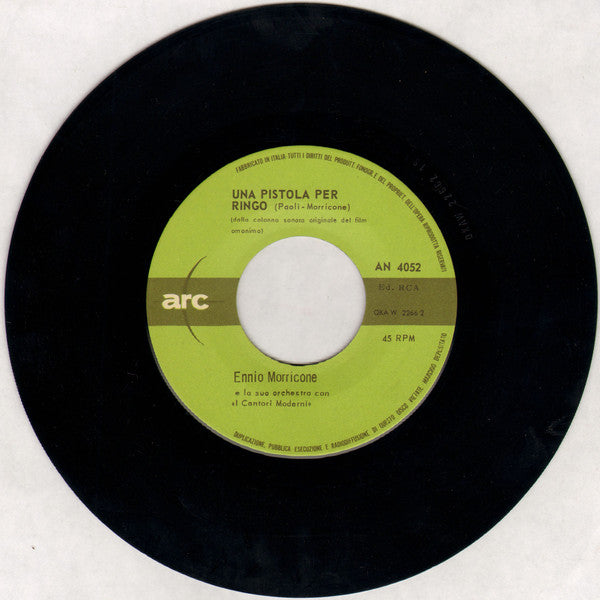 Ennio Morricone : Angel Face / Una Pistola Per Ringo (Colonna Sonora Originale) (7", Mono)