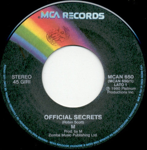 M (2) : Official Secrets (7")