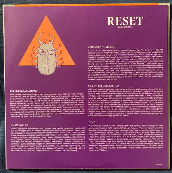 Bachi Da Pietra : Reset (LP, Album, Ora)