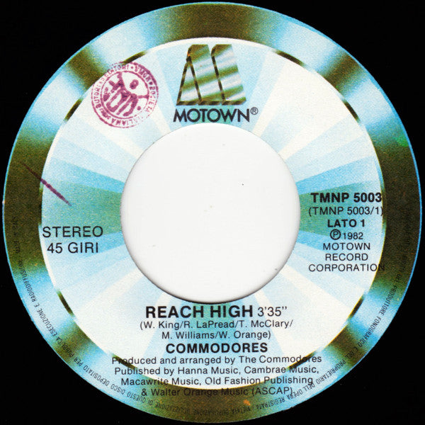 Commodores : Reach High (7")