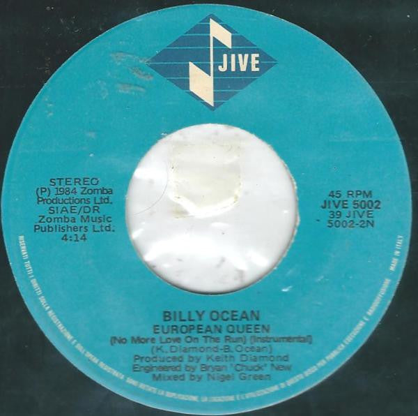 Billy Ocean : European Queen (No More Love On The Run) (7")