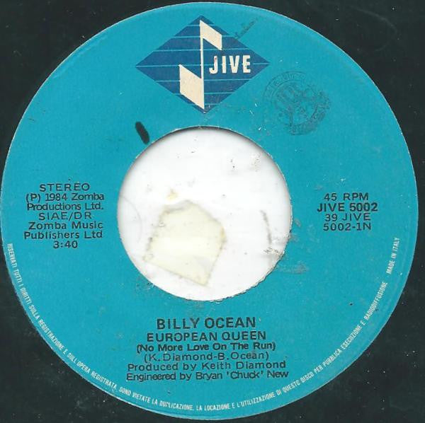 Billy Ocean : European Queen (No More Love On The Run) (7")