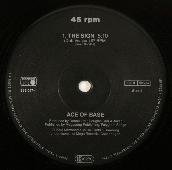 Ace Of Base : The Sign (12", Single)