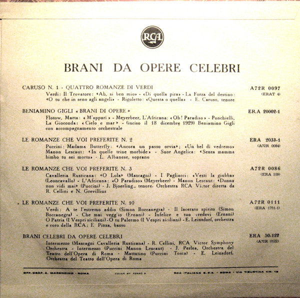 Beniamino Gigli : Serenata / Musica Proibita (7")