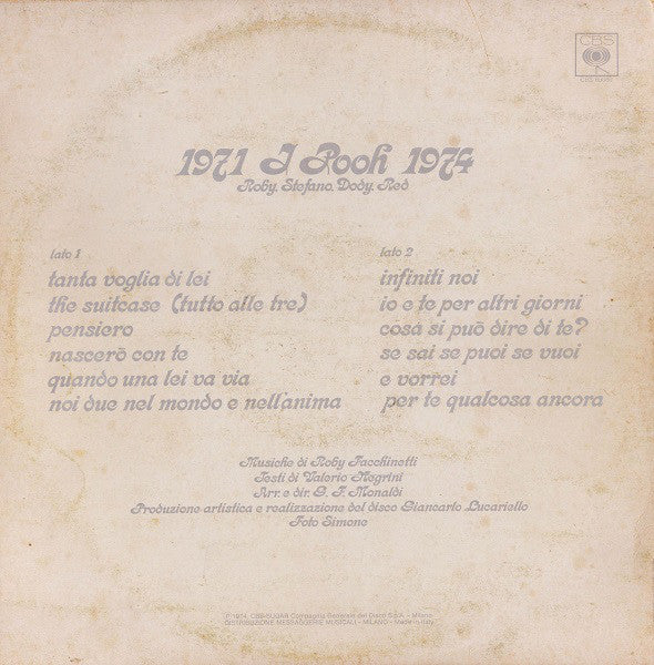 Pooh : 1971 I Pooh 1974 - Roby, Stefano, Dody, Red (LP, Comp, RE, Gat)