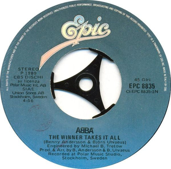 ABBA : The Winner Takes It All / Elaine (7", Single)