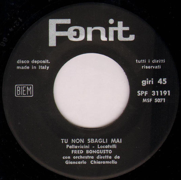 Fred Bongusto : Prima C'Eri Tu (7")
