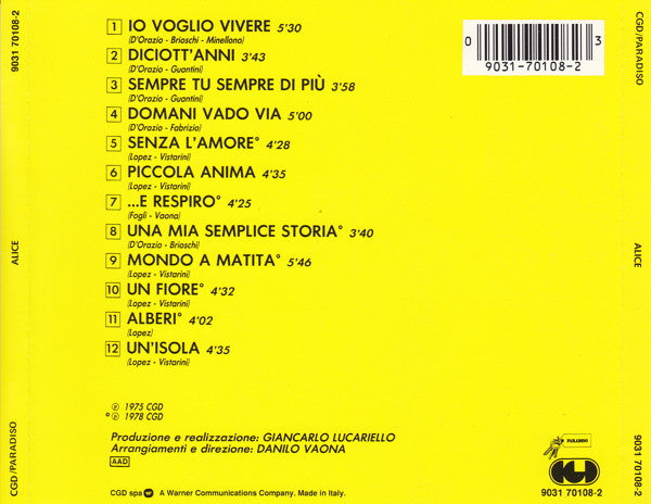 Alice (4) : Alice (CD, Comp, RE)