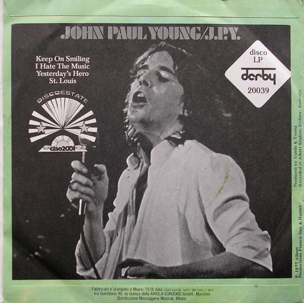 John Paul Young : Love Is In The Air / Won't Let This Feeling Go By (7")
