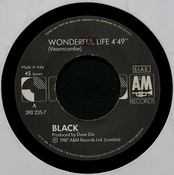 Black (2) : Wonderful Life (7", Single)