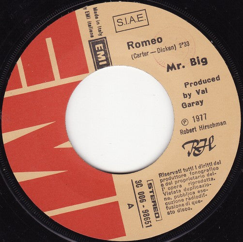 Mr Big : Romeo (7", Single)