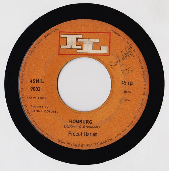 Procol Harum : Homburg (7", Mono)