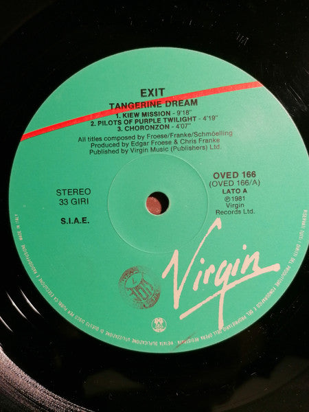 Tangerine Dream : Exit (LP, Album)