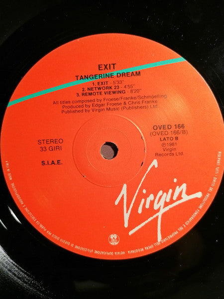 Tangerine Dream : Exit (LP, Album)