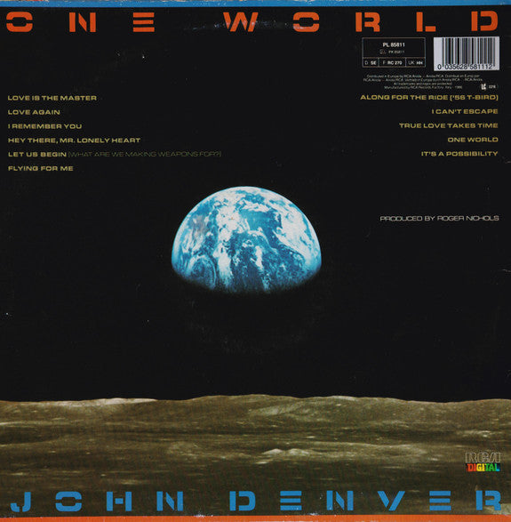 John Denver : One World (LP, Album)