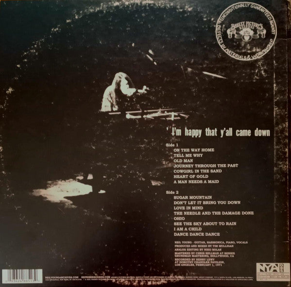 Neil Young : Dorothy Chandler Pavilion 1971 (I'm Happy That Y'All Came Down) (LP, Album, RM)