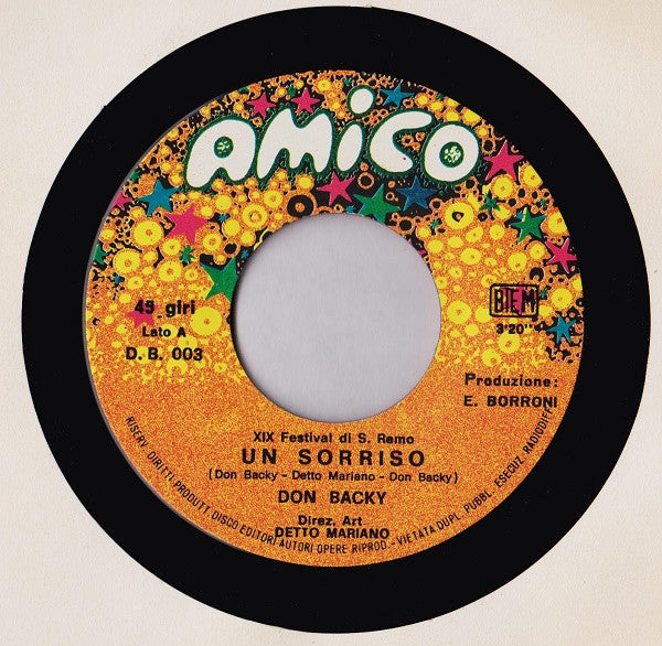 Don Backy : Un Sorriso (7", Gat)
