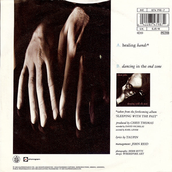 Elton John : Healing Hands. (7", Single)
