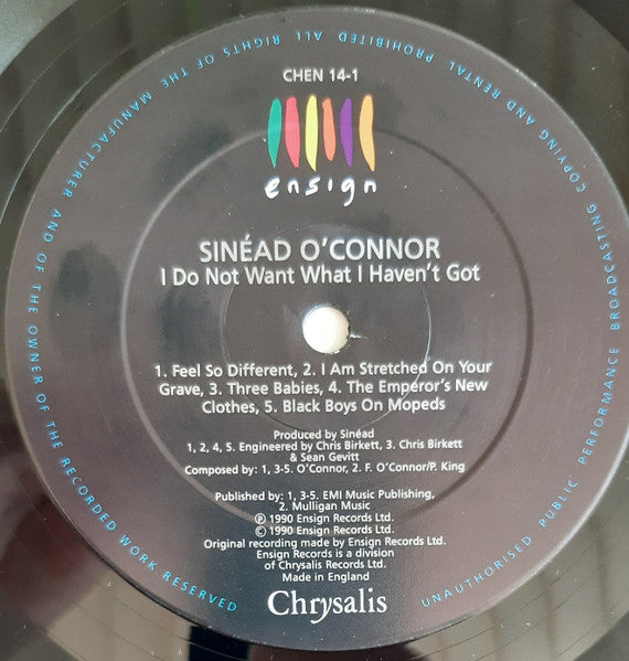 Sinéad O'Connor : I Do Not Want What I Haven't Got (LP, Album)