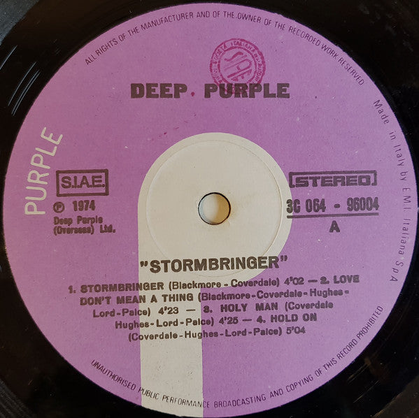 Deep Purple : Stormbringer (LP, Album)