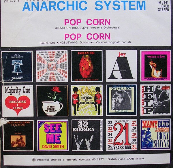 Anarchic System : Pop Corn (7", Single)