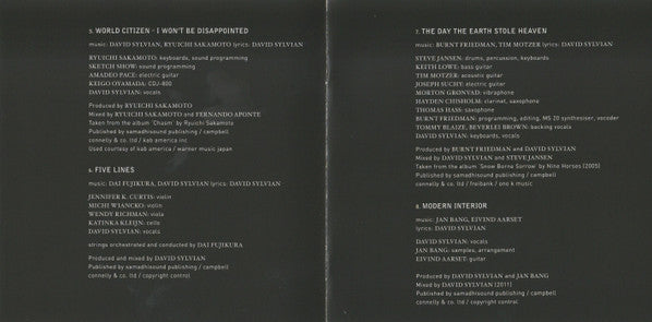 David Sylvian : Sleepwalkers (CD, Comp, RE)